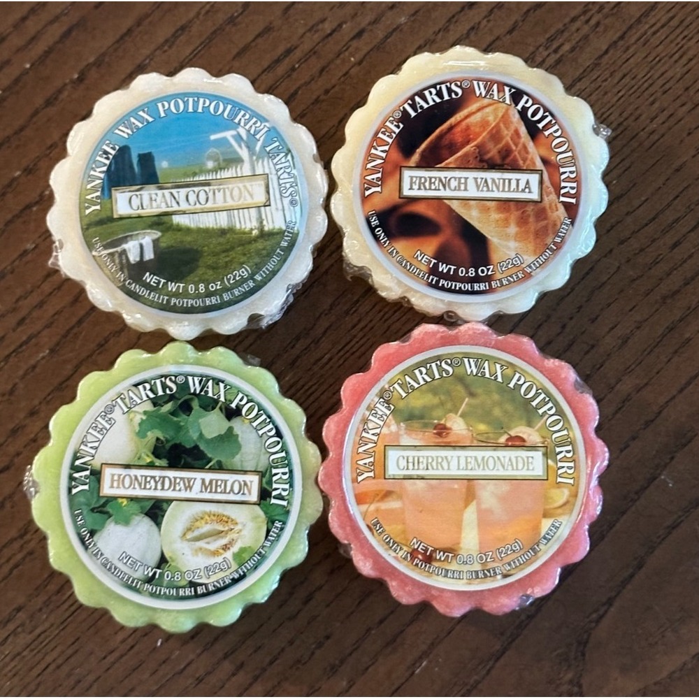 Yankee Candle RETIRED FLORAL Tart Wax Potpourri Lot- Honeydew, Vanilla, Cotton +